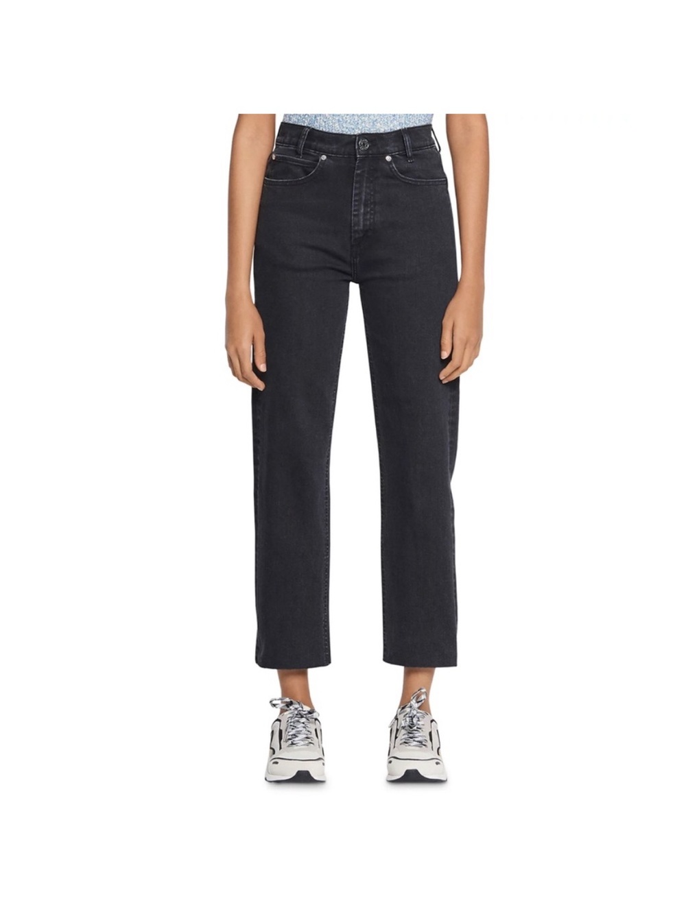 Sandro paris High-Rise Straight Ankle Jeans size 38